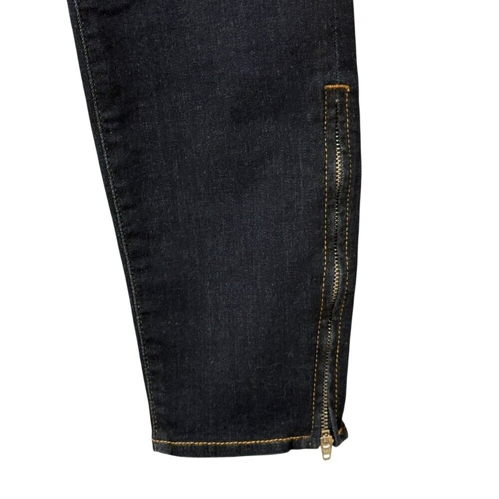 L'Agence Women's Andrea High Rise 26" Jeans in Midnight Dark Ankle Zip Size 27 - Picture 6 of 12